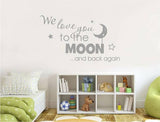 Moon and back wall sticker
