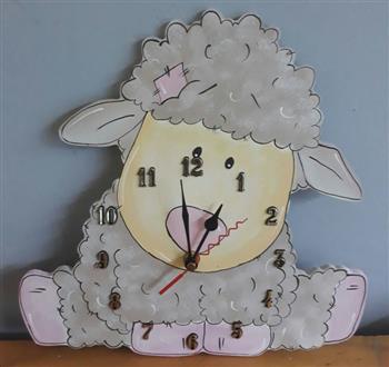 Sheep Wooden Clock