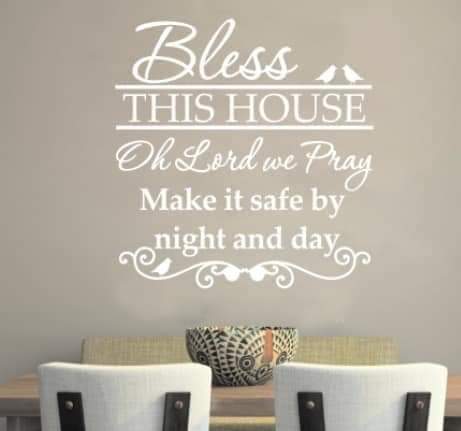 Bless This House Vinyl Wall Sticker