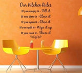 Kitchen Rules Wall Sticker