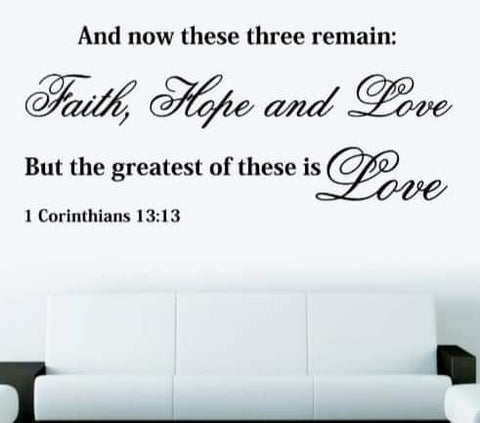 Faith Hope Love Wall Sticker