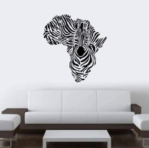 Africa Zebra Vinyl Wall Sticker
