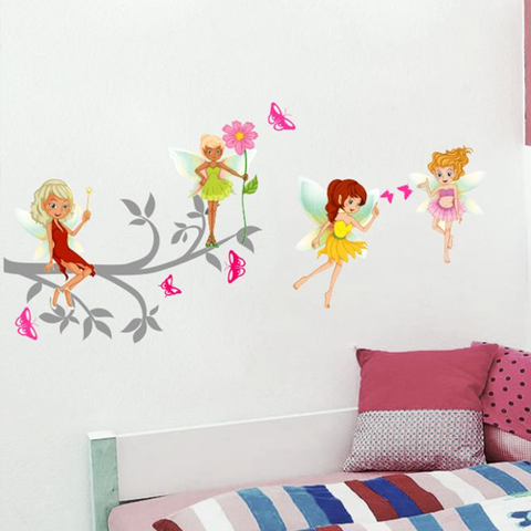 Fairies On A Branch Wall Sticker 