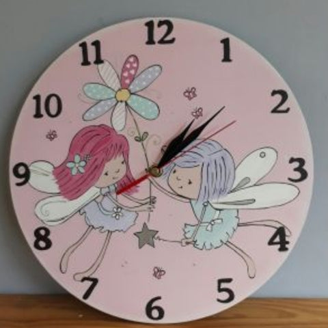 Fairies Wooden Clock