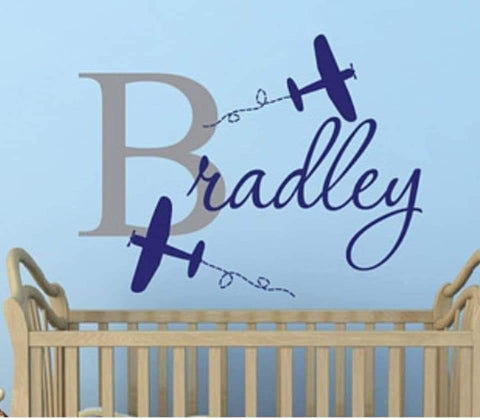 Planes And Names Wall Sticker 