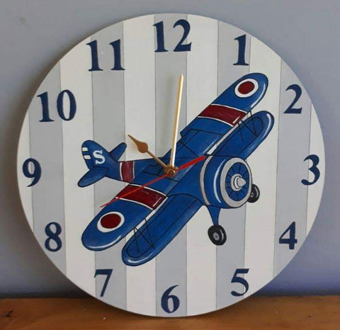 Plane Wooden Clock