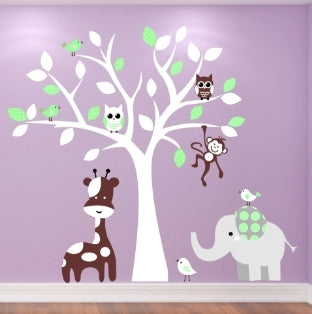 Nursery Tree and Animals Wall Sticker
