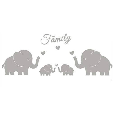 Elephant Family Wall Sticker